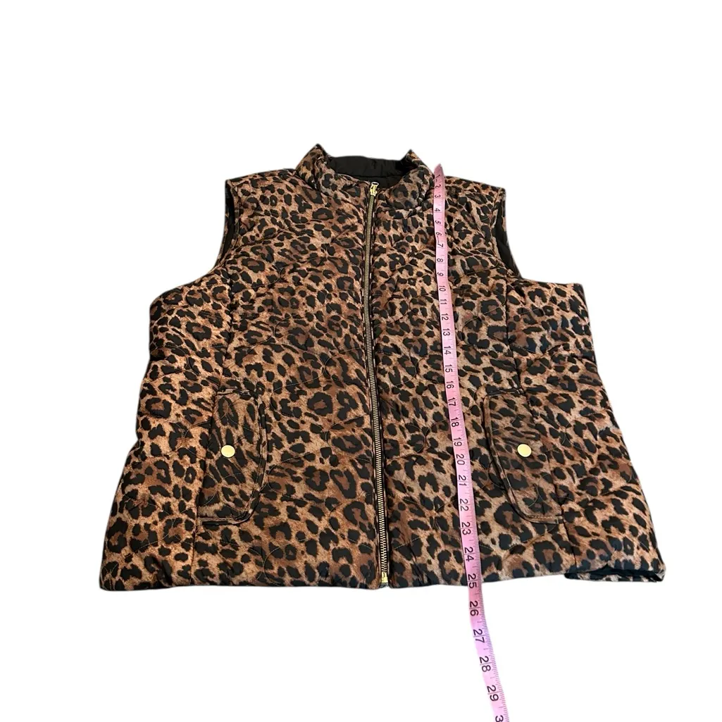 TALBOTS leopard print puffer vest - Image 2