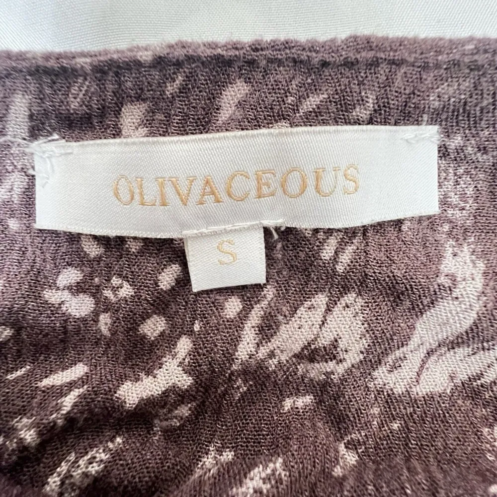 Olivaceous Womens Pants Small Wide Leg Rayon Elastic Waist Pull On Brown Boho - Image 11