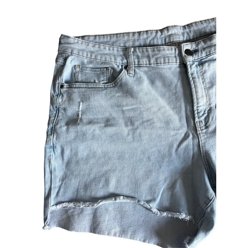 A.N.A Brand, Color Light Blue Jeans, Size 20 W, High Rise Shorts - Image 3