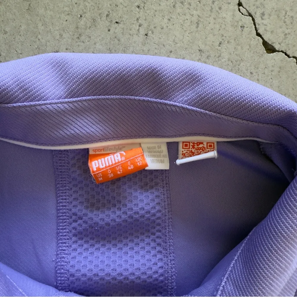 Puma Purple Fitted Short Sleeve Polo Shirt - Image 5