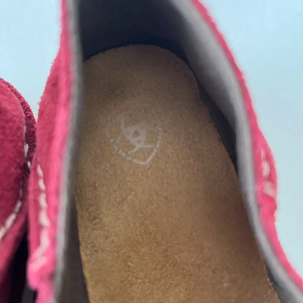 Ariat Cruiser Roper Suede Slip On Canvas Shoes Desert Cactus Cowgirl Print 6 NEW - Image 7