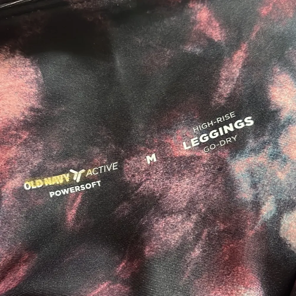 Old Navy Leggings Active Powersoft Tie Dye High Rise 7/8 Ankle M Medium New - Image 4