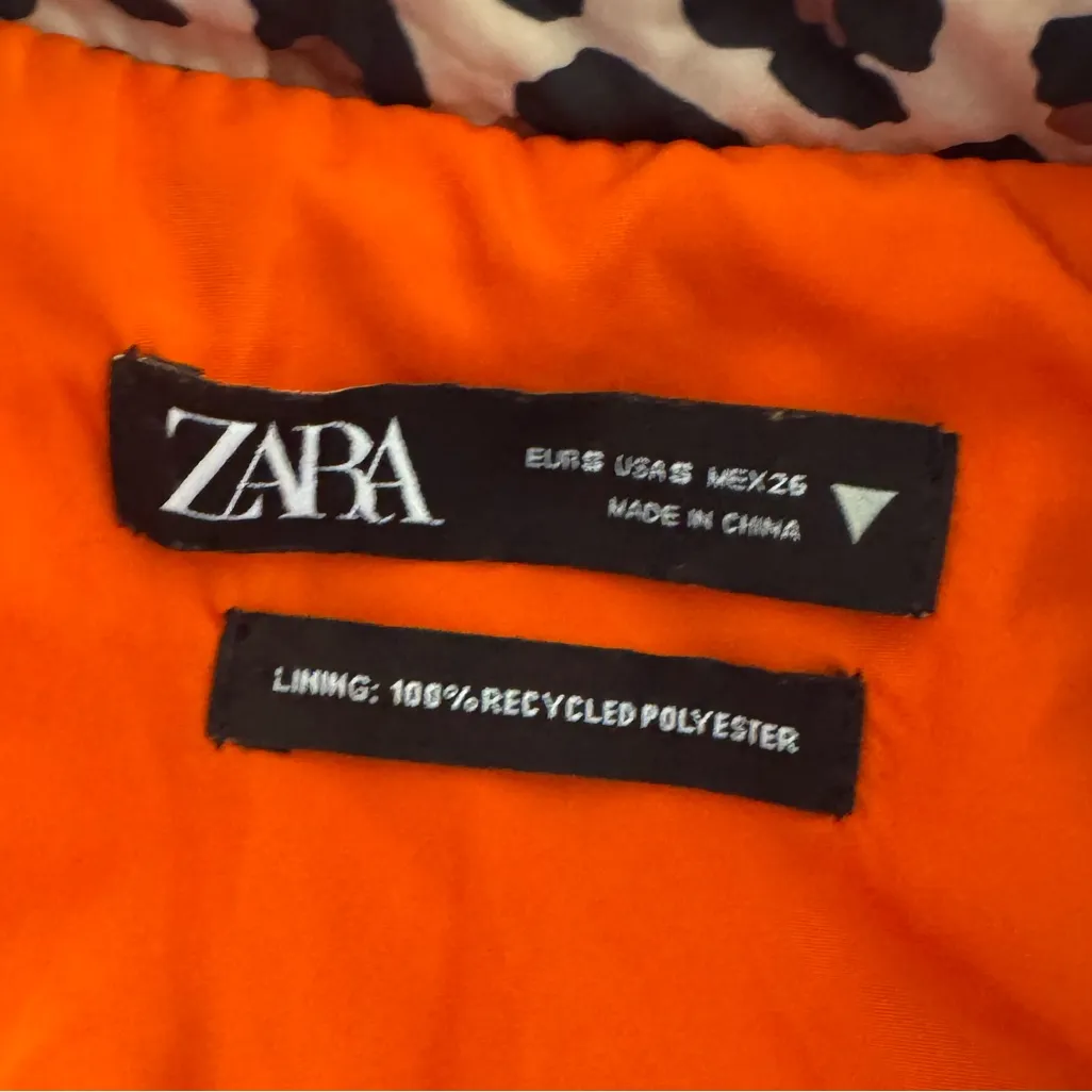 Zara Animal Print Bomber Jacket - Image 7