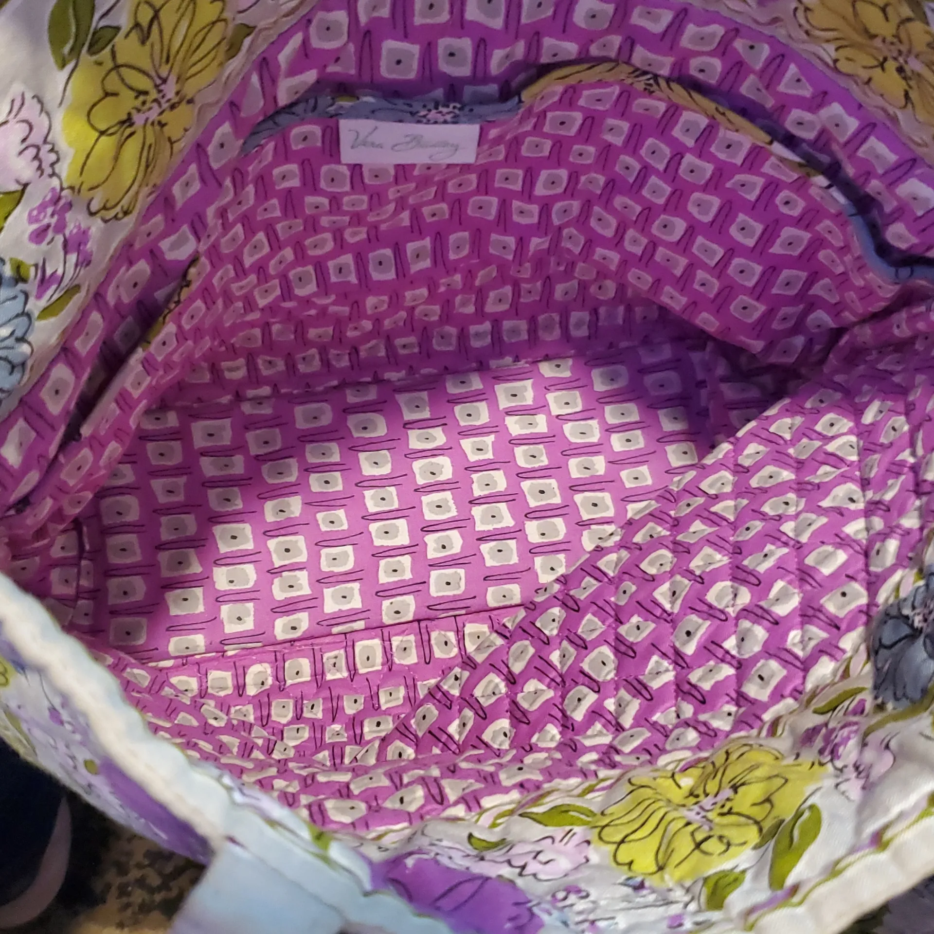 Vera Bradley Retired Watercolor Floral Toggle Tote Shoulder Bag - Image 2