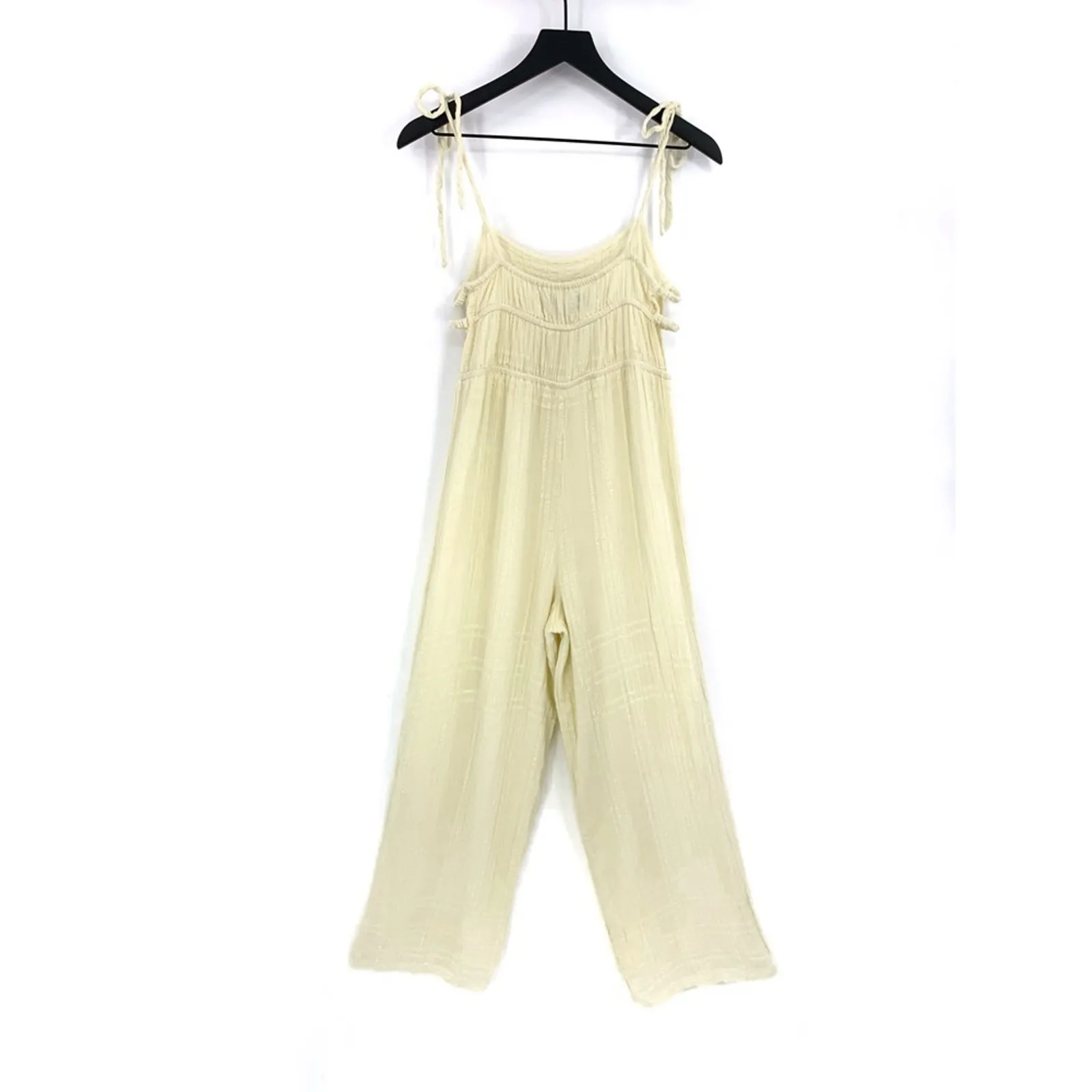 URBAN OUTFITTERS Courtney Gauze Jumpsuit Light Yellow (S) / M - Image 11