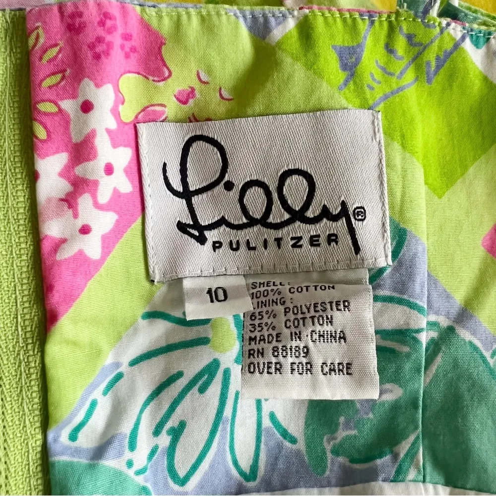 Vintage Lilly Pulitzer Spaghetti Strap Multicolor Dress - Image 6