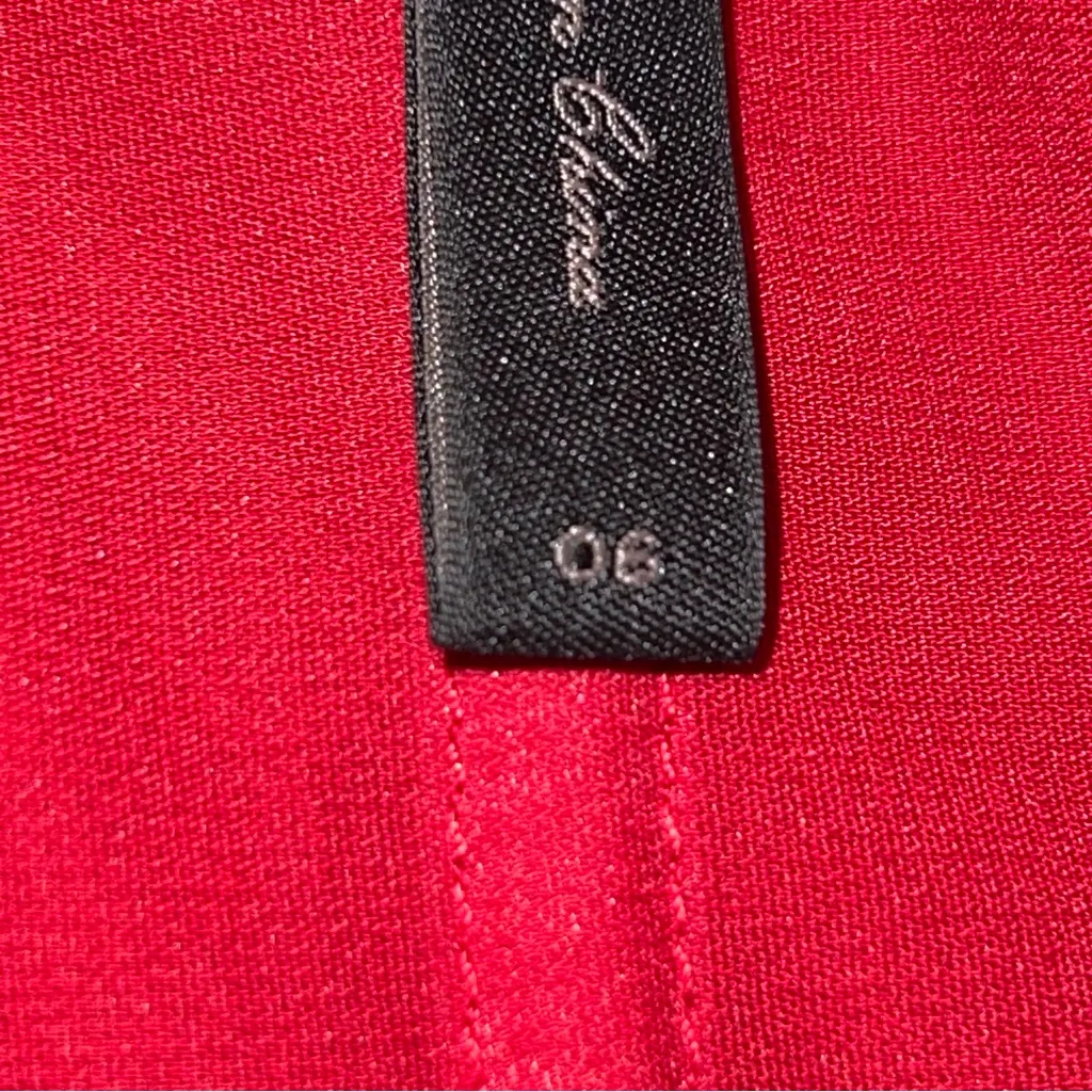 BCBGMaxAzria Deep Red Strapless Sweetheart Neckline Pleated Skirt on Dress-Sz 6 - Image 11