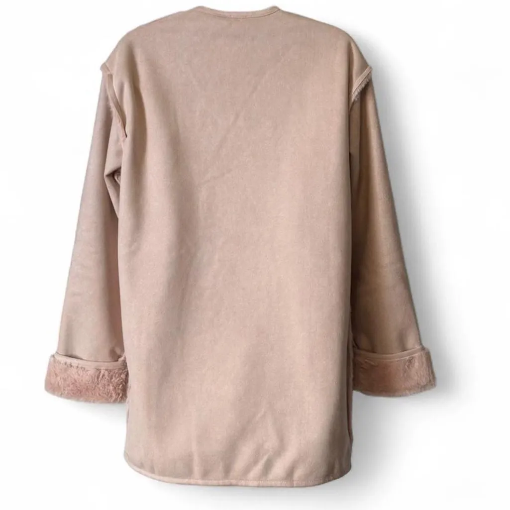 Faux Suede/Fur Lined‎ Coat - Image 3