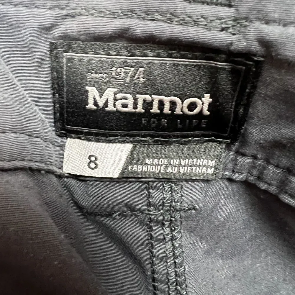 Marmot  Womens Ginny Pant UPF 30 Size 8 Hiking Convertible Roll Tab Dark Gray - Image 7