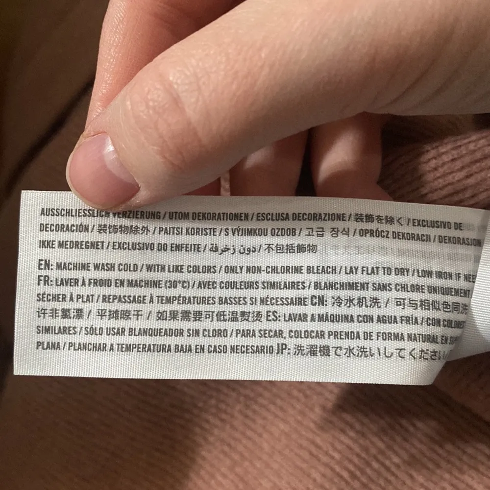 Abercrombie & Fitch dusty mauve Soft & Cozy slouched cropped sweater cardigan XS - Image 11