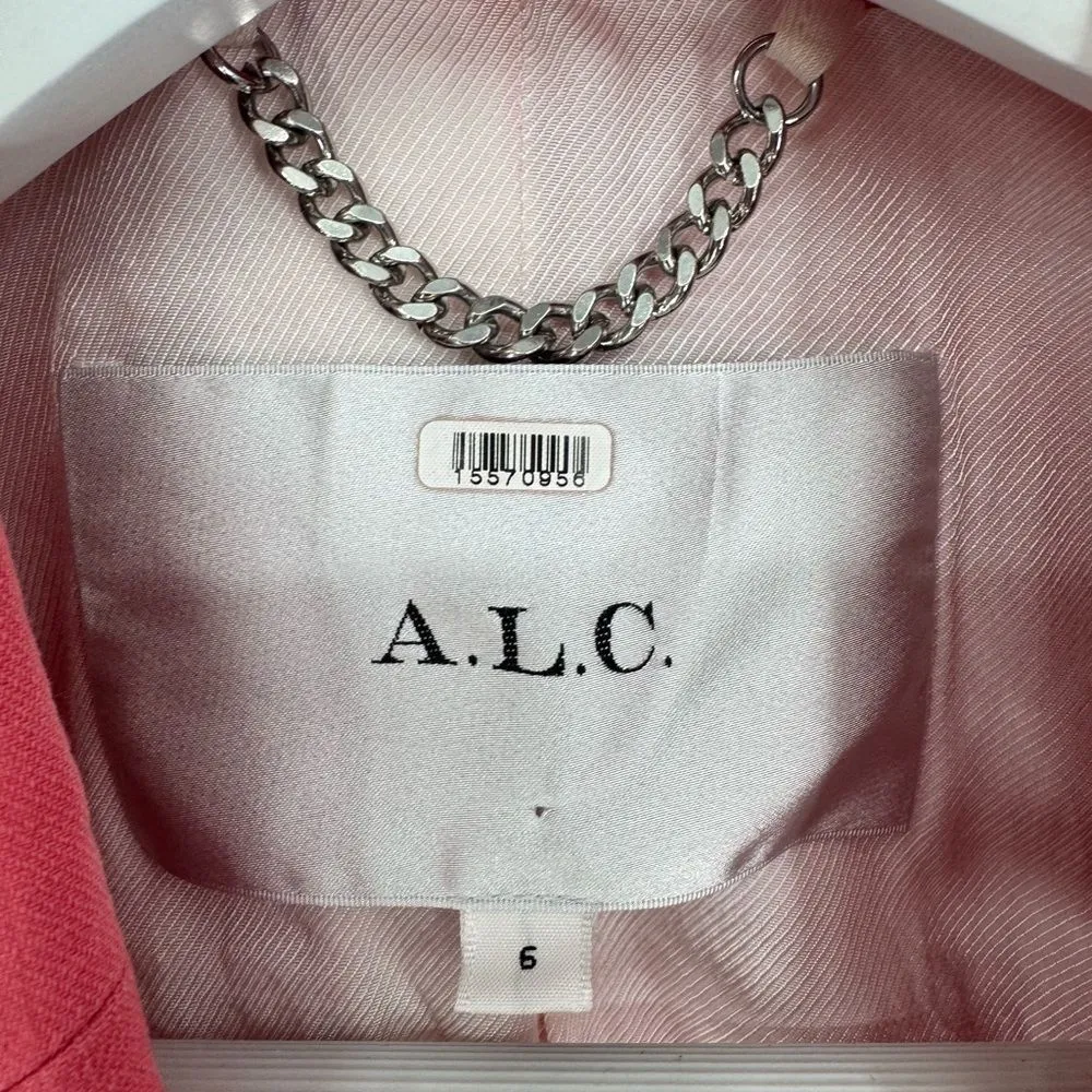 A.L.C Donovan Linen Blend One Button Blazer‎ Size 6 - Image 11