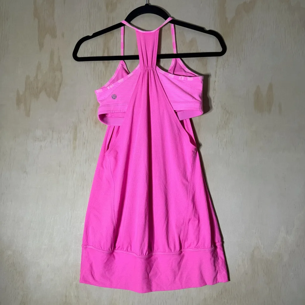 Lululemon No Limits Tank Paris Perfection Hot Pink Womens Size 4 - Image 6