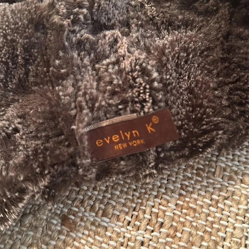 **LAST CALL** Evelyn K Faux Fur Infinity Scarf Brown - Image 2