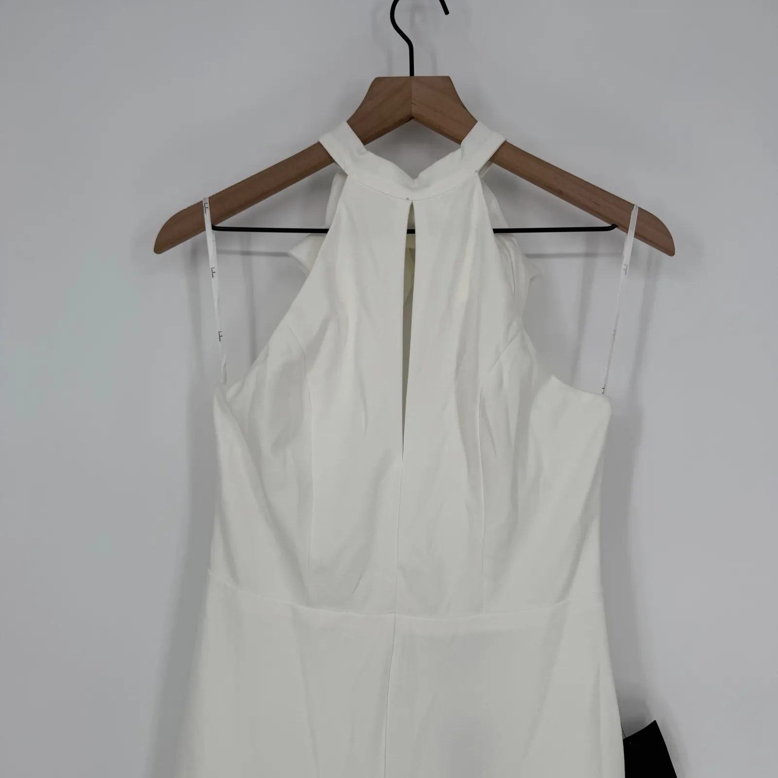 Lulus Striking Elegance White Cutout Backless Halter Jumpsuit Size M Size M - Image 3