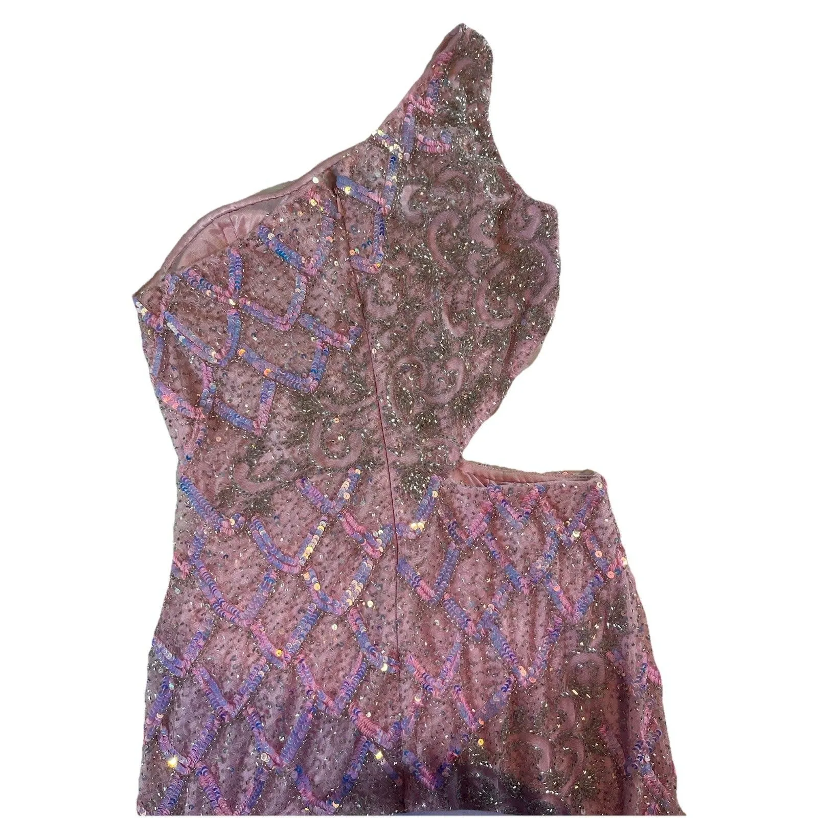 primavera couture dress Size 4 Pink Beaded Sequined Party Prom Occasion Gown - Image 5