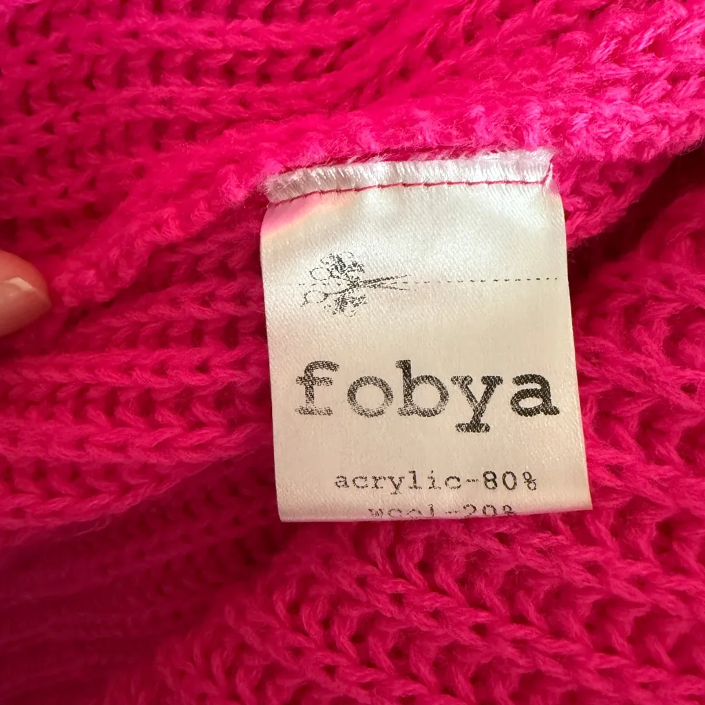 Fobya NWOT Hot Pink Open - Image 5