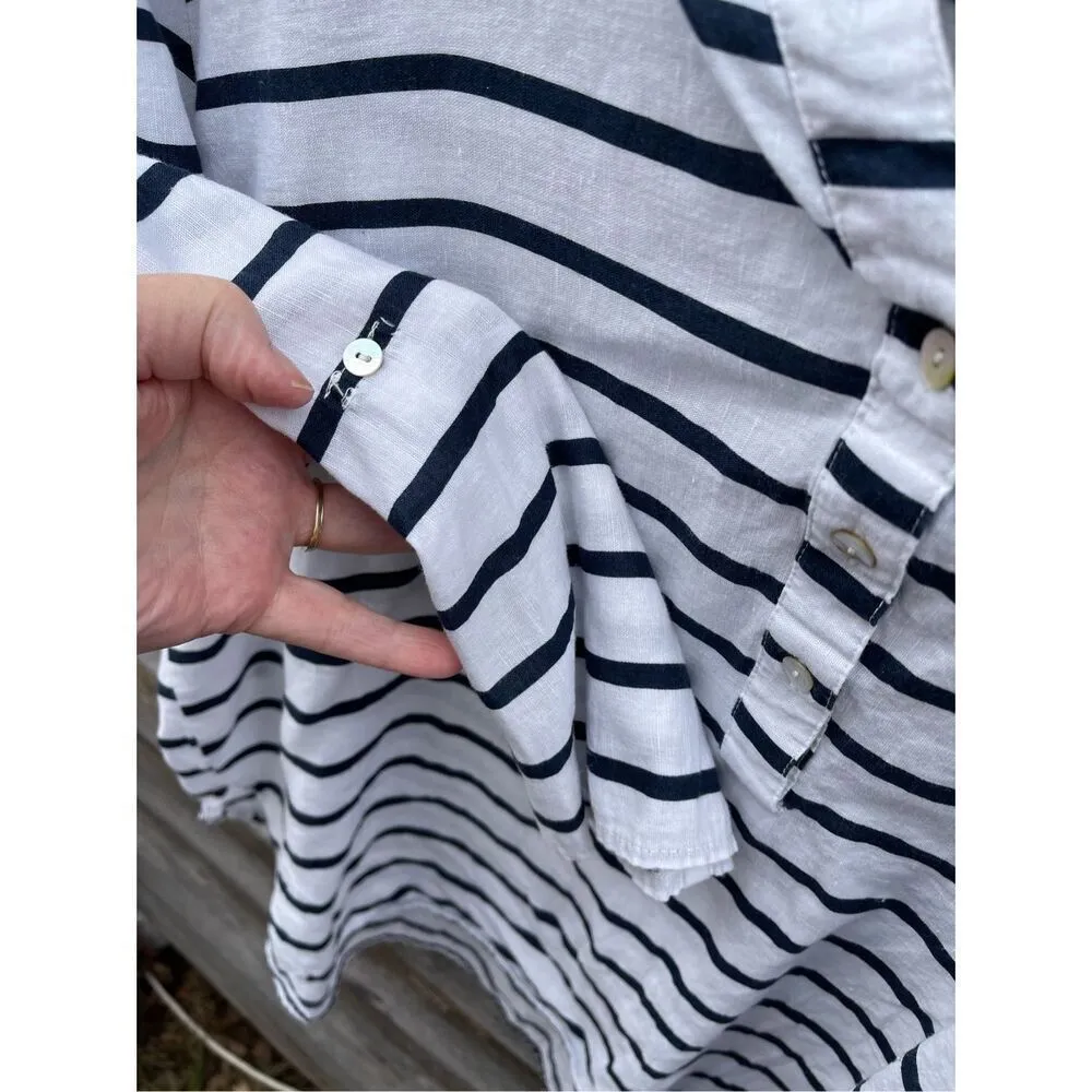 Hester & Orchard size XL LINEN COTTON blend top Blue - Image 7