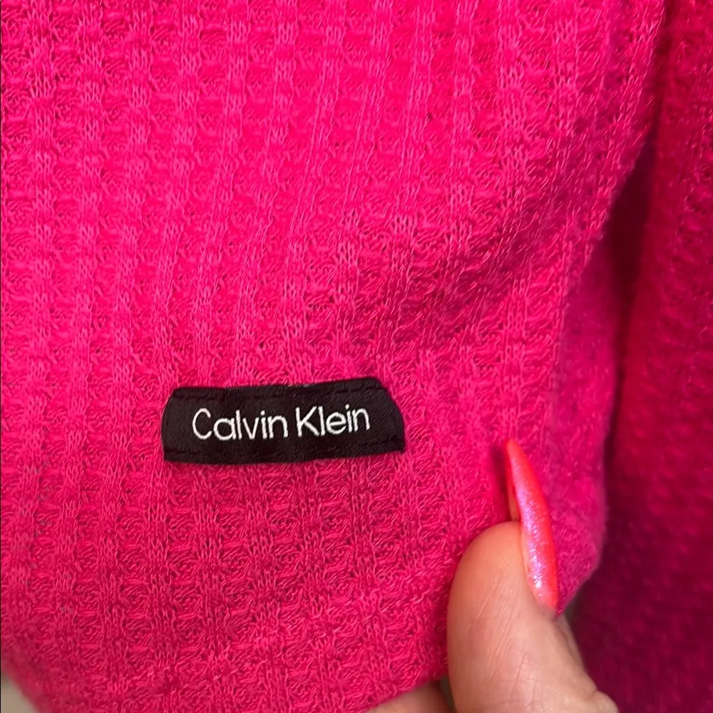 Calvin Klein Pink Ribbed Long Sleeve top - Image 5