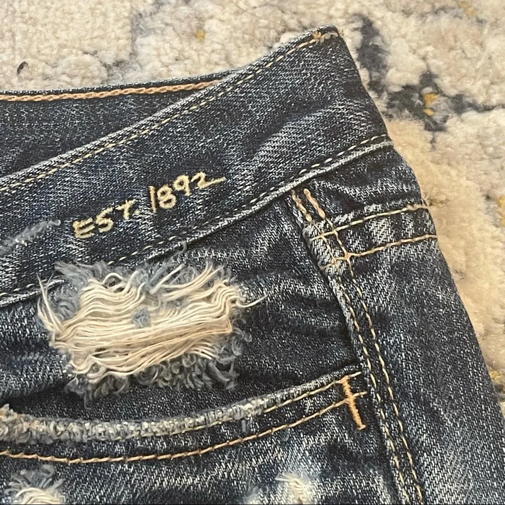 Abercrombie and Fitch Y2K Ombre Cutoff Low Rise Jean Shorts Size 00 - Image 5