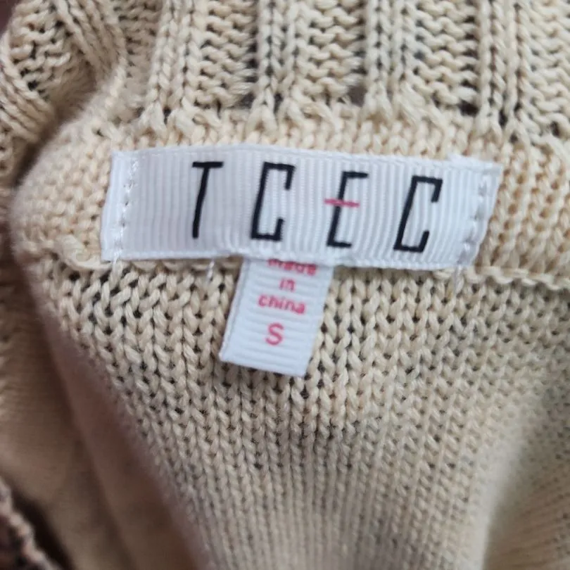 TCEC Sweater Womens Size S Leopard‎ Print Boat Neck Flowy Boho Chic - Image 4