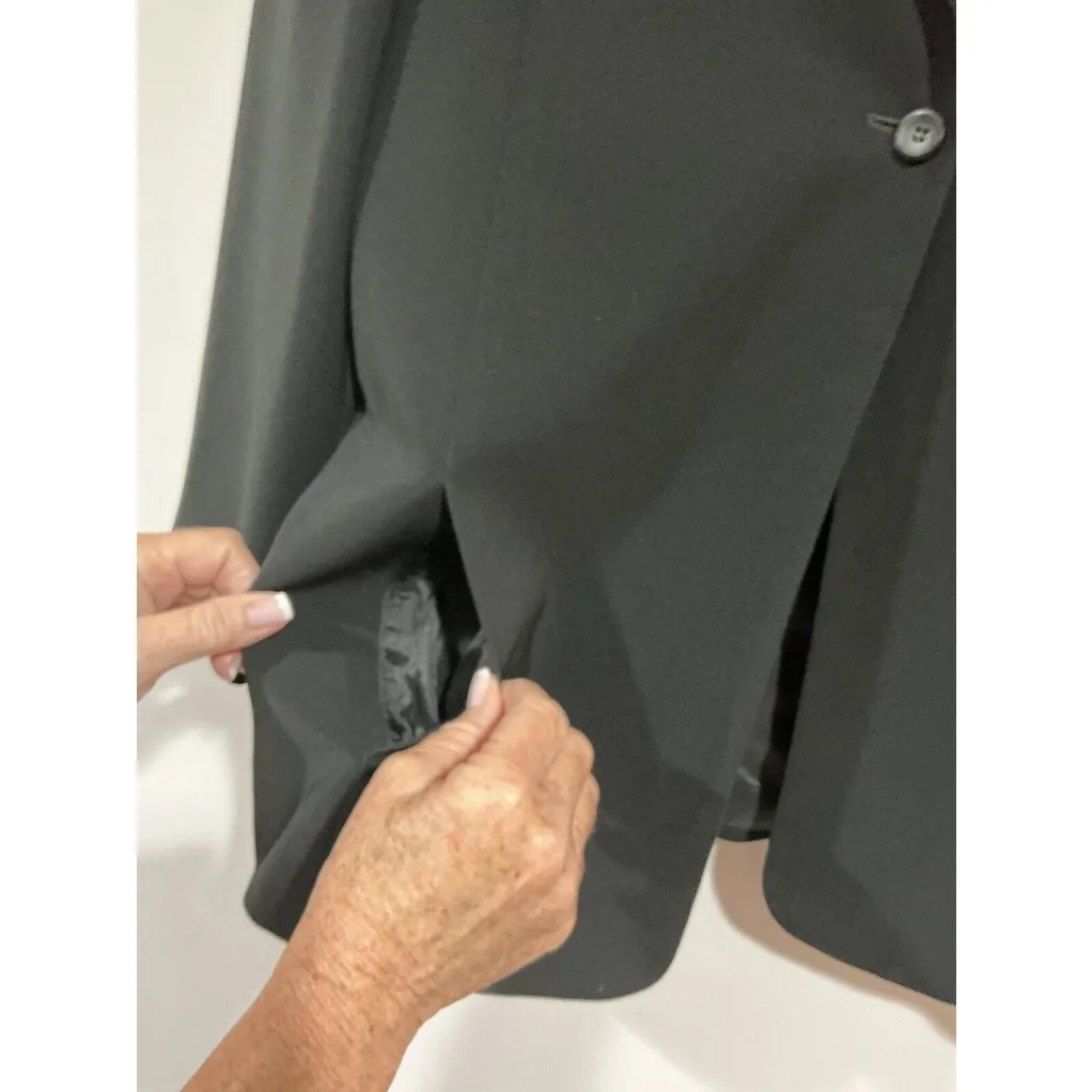 Woman’s Lord And Taylor Black Blazer Jacket Lined Size 16 - Image 3