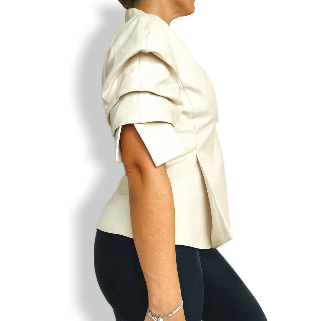 Akris Ivory Short Sleeve Jacket - Image 3