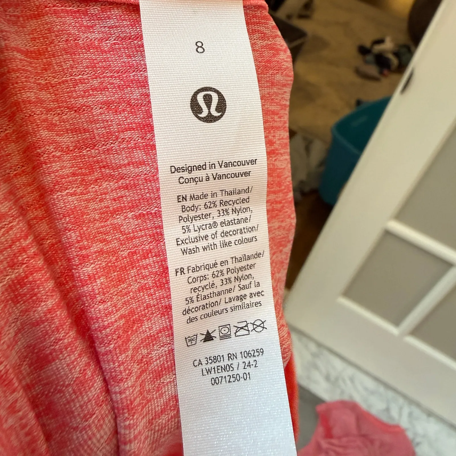 NWT Lululemon License to Train Top Cinched Side Tank W1EN0S Size 8 Pink Size M - Image 7