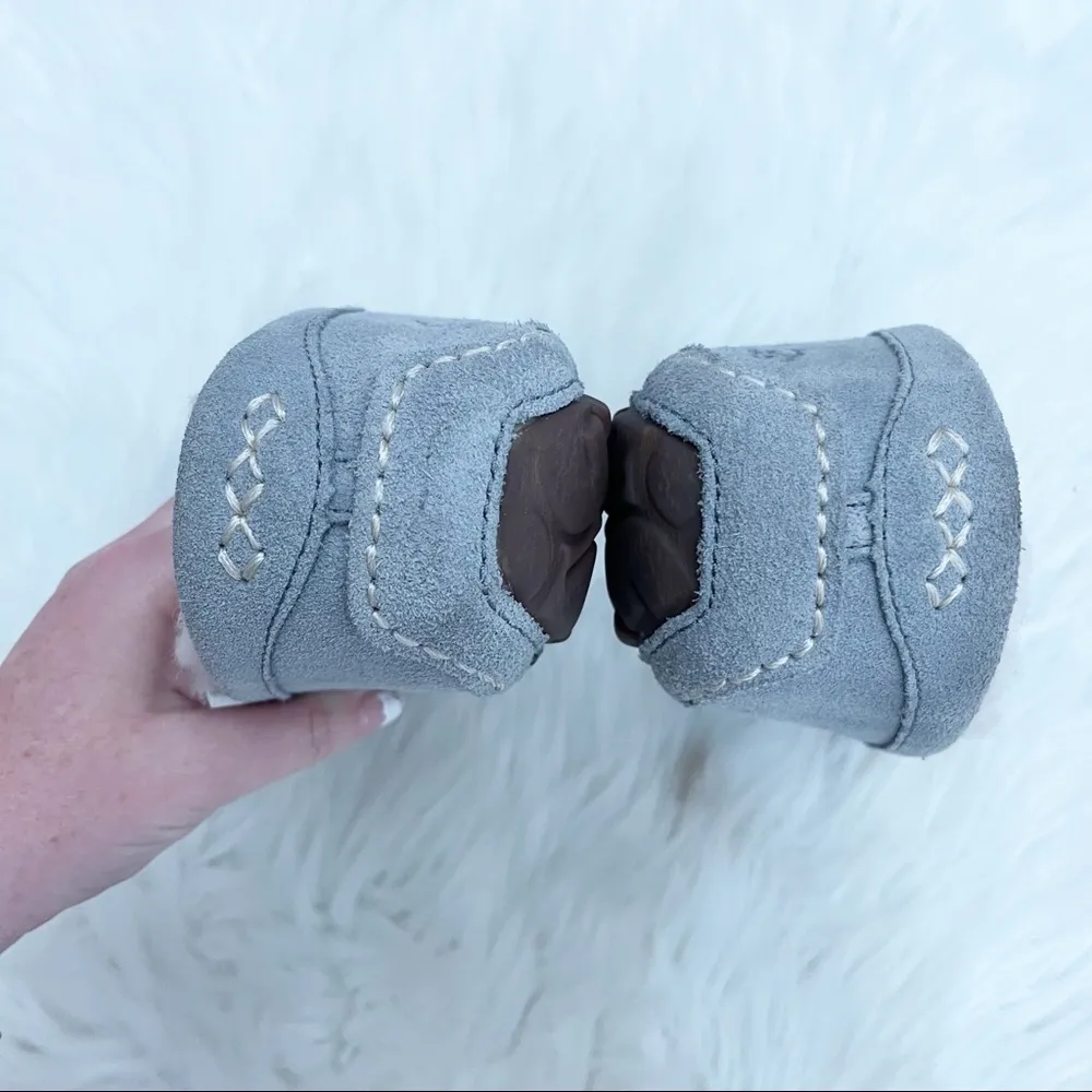 UGG Ansley Gray Suede Fur Slippers - Image 6