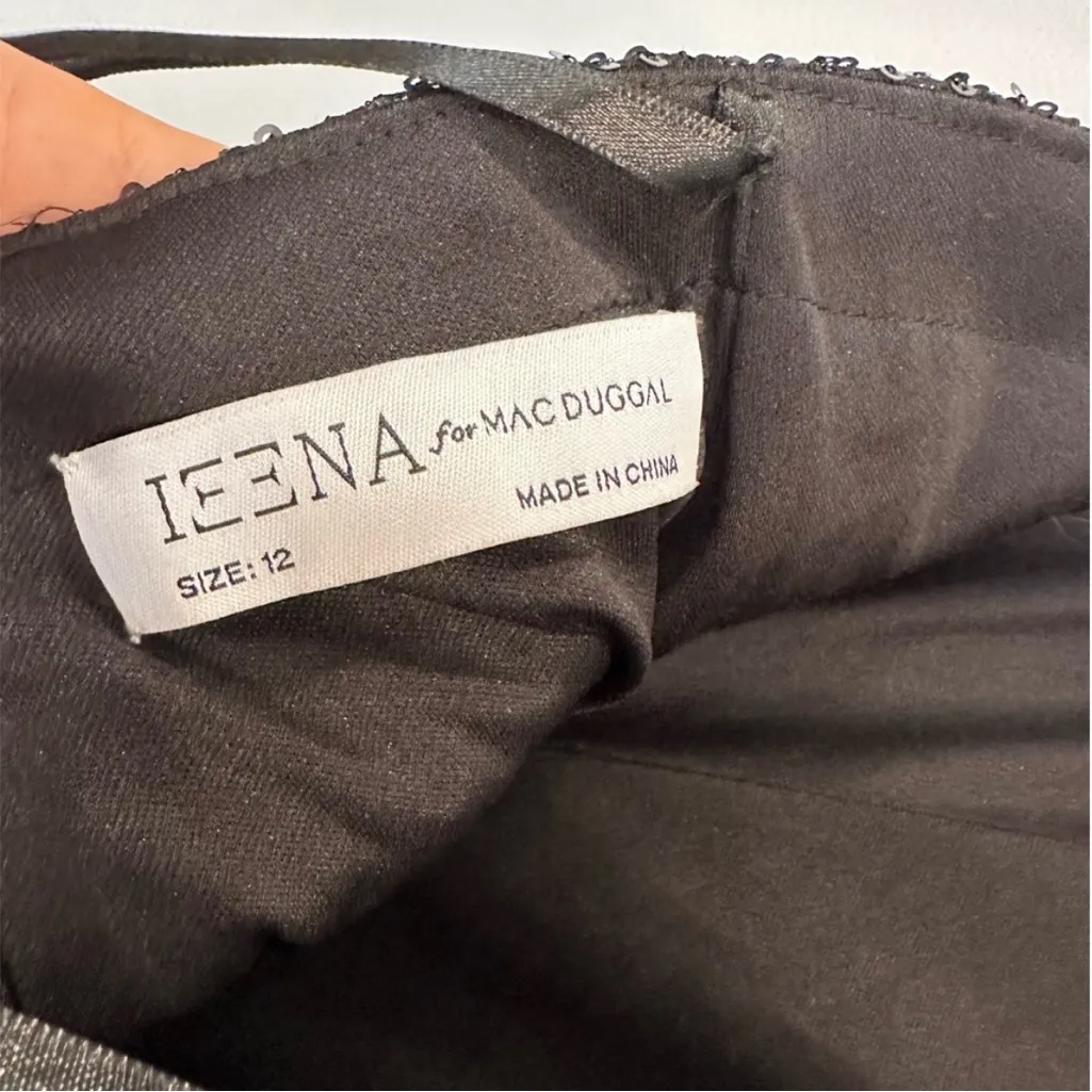 Mac Duggal 26691 Sequin V Neck Cut Out Jumpsuit  Women Black Wedding Cocktail 12 - Image 8