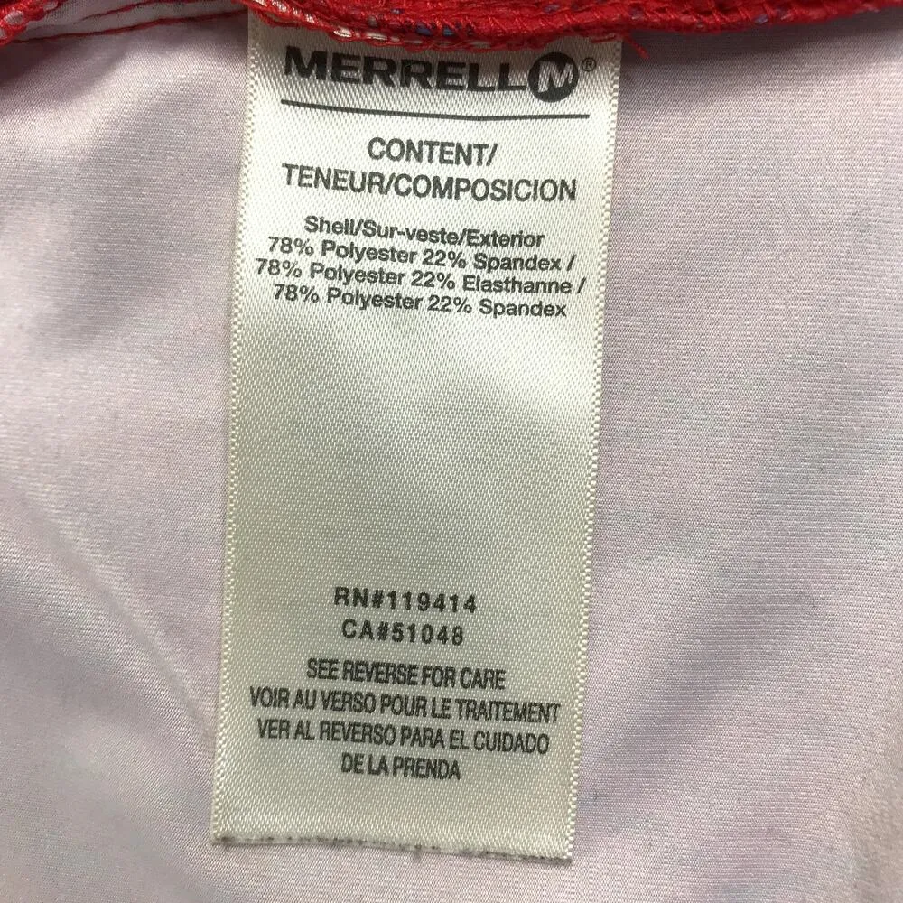 MERREL Lauley Full Zip Top Women XS Red Blue Athletic Outdoor Sporty Lightweight - Image 11