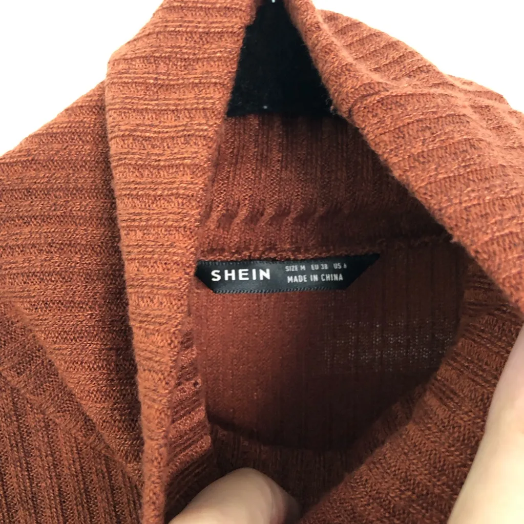 Rust Orange Ribbed Cropped Sweatshirt and Jogger Set Size M Size M - Image 8