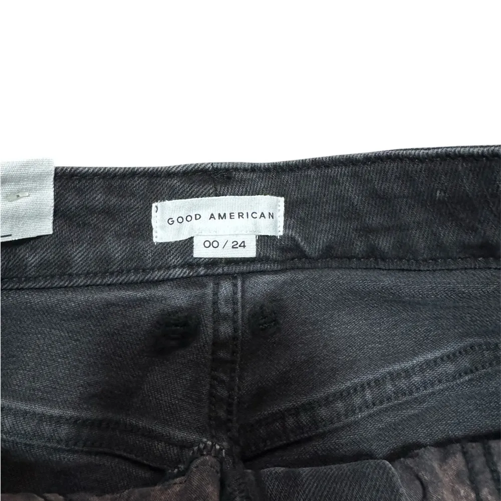 Good American Bombshell Shorts in Black | Size 00 / 24 | NWT - Image 4