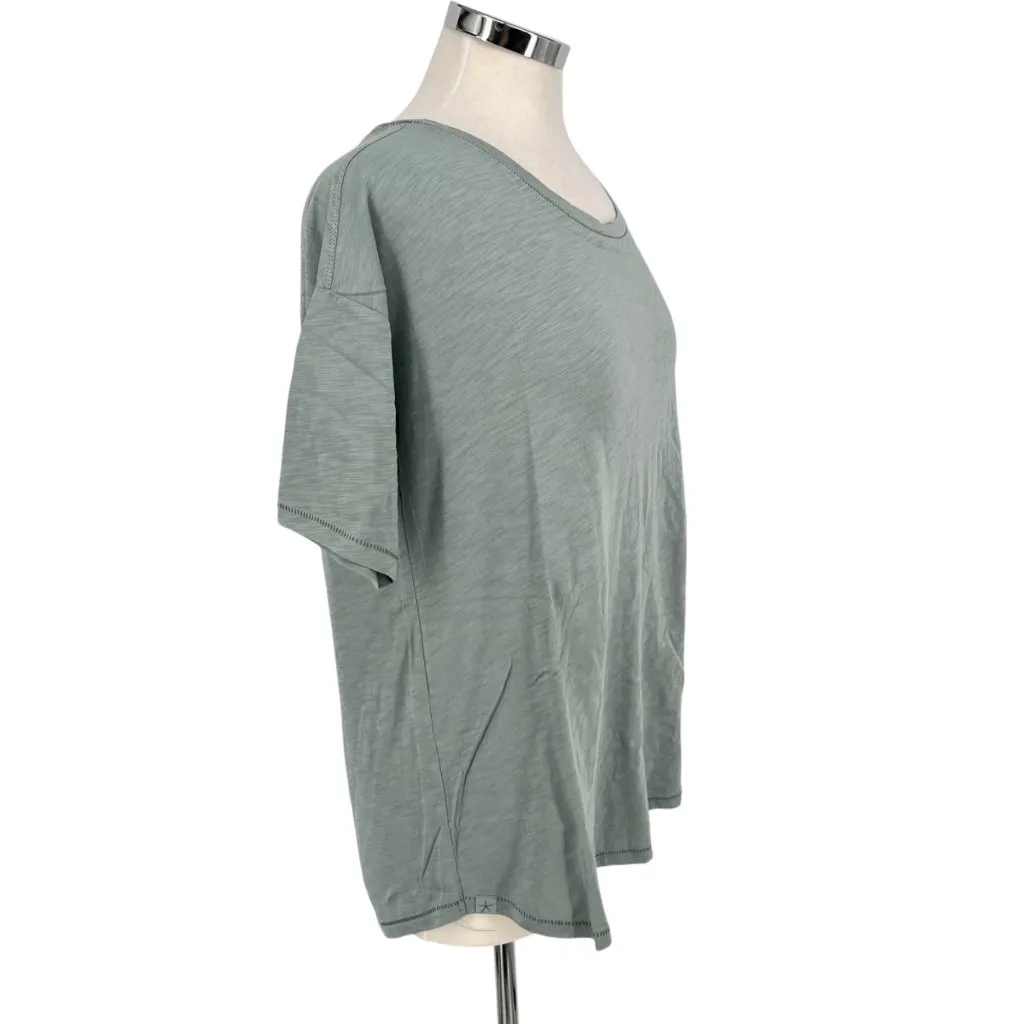 Barefoot Dreams Malibu Collection Slub Jersey Tee Waterfall Size Medium NWT - Image 5