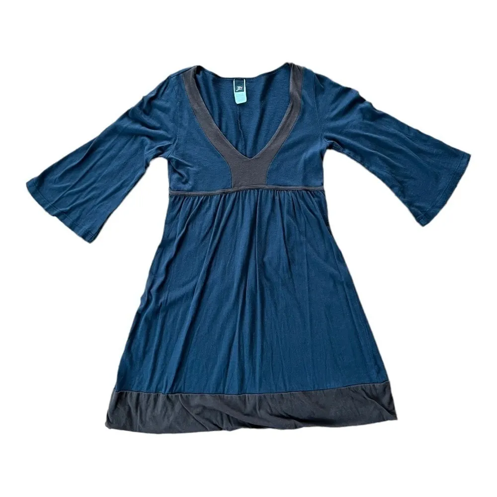 JLHEART Long Sleeve V-Neck Knit Tunic A Line Mini Dress, Size Small - Image 7