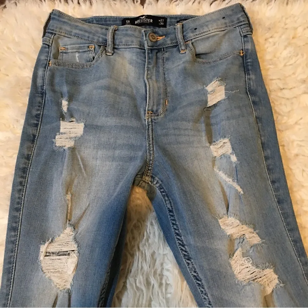 Hollister Curvy High Rise super skinny in lite wash - Image 3