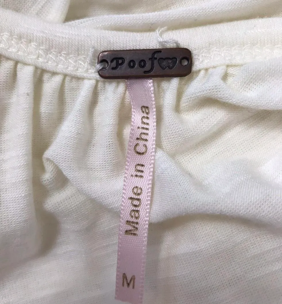 Poof-Cream Blouse-Cold Shoulder Sleeves - Image 4