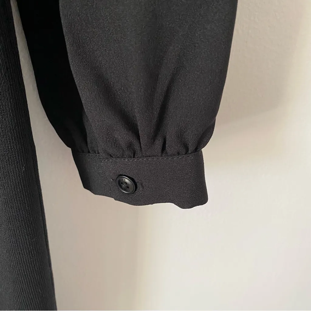 Ted Baker Mersea Black Knit Pencil Dress Neck Bow size 1 US Small - Image 9