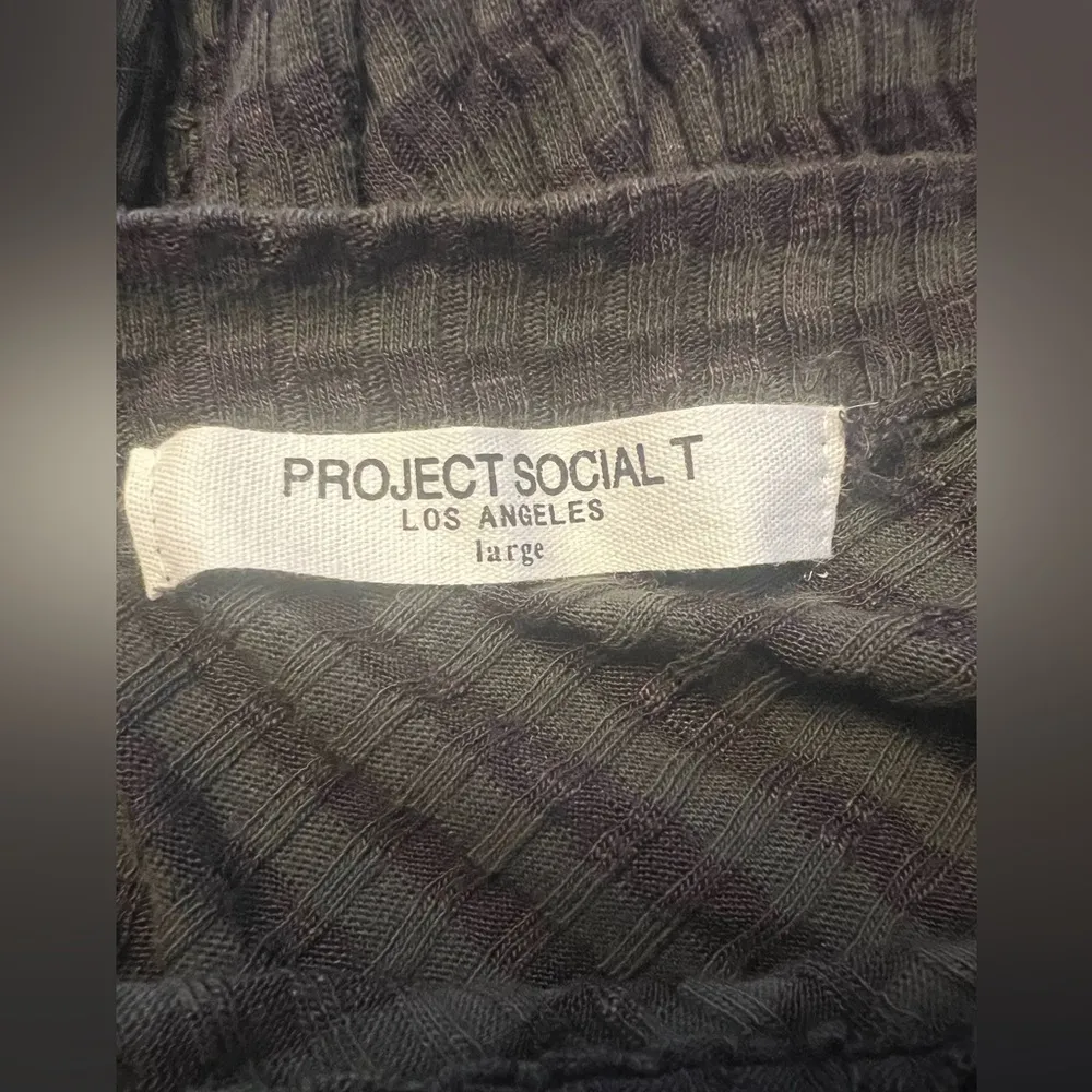 Project Social T Isadora Back Lace Up Stripe Easy Fit Tee - Image 9