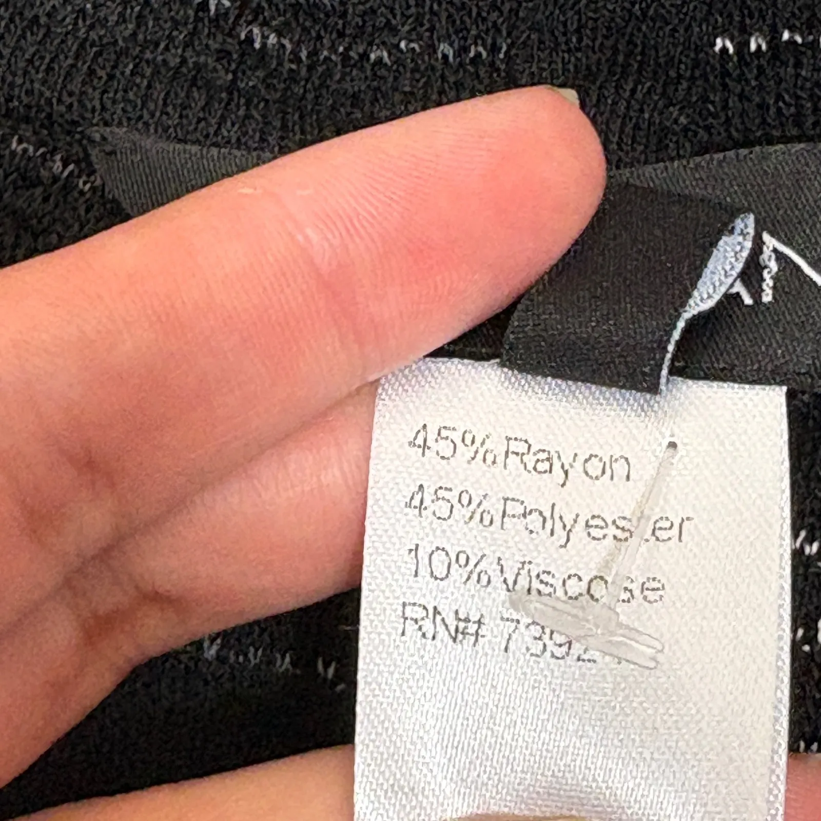 MING WANG Cowl Neck Short Sleeve Sweater Black White Slouchy Lagenlook‎ Size S/M - Image 4