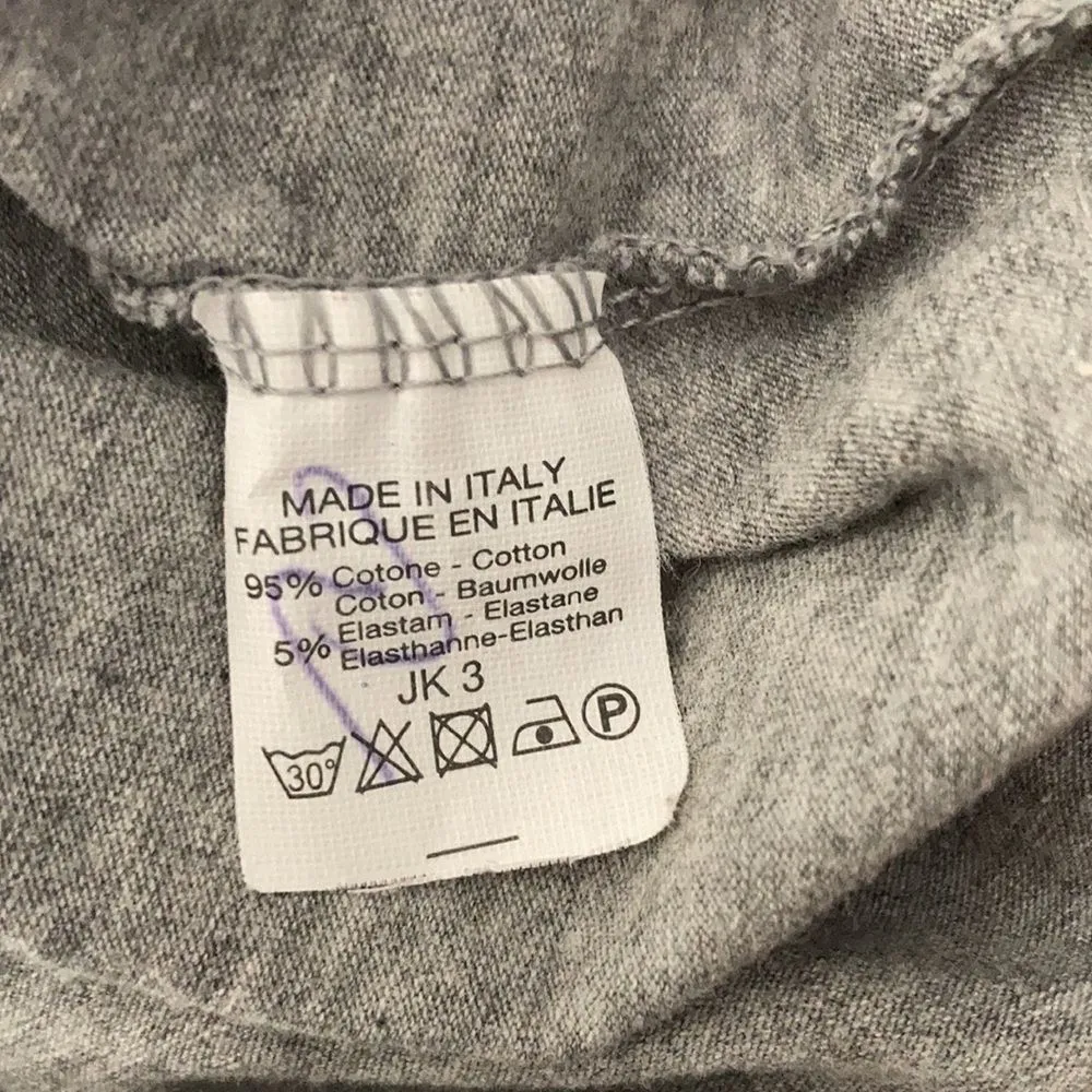 Brandy Melville Grey Crop Top Shirt Scoop Neck Fitted Baby Tee T-Shirt One Size - Image 4