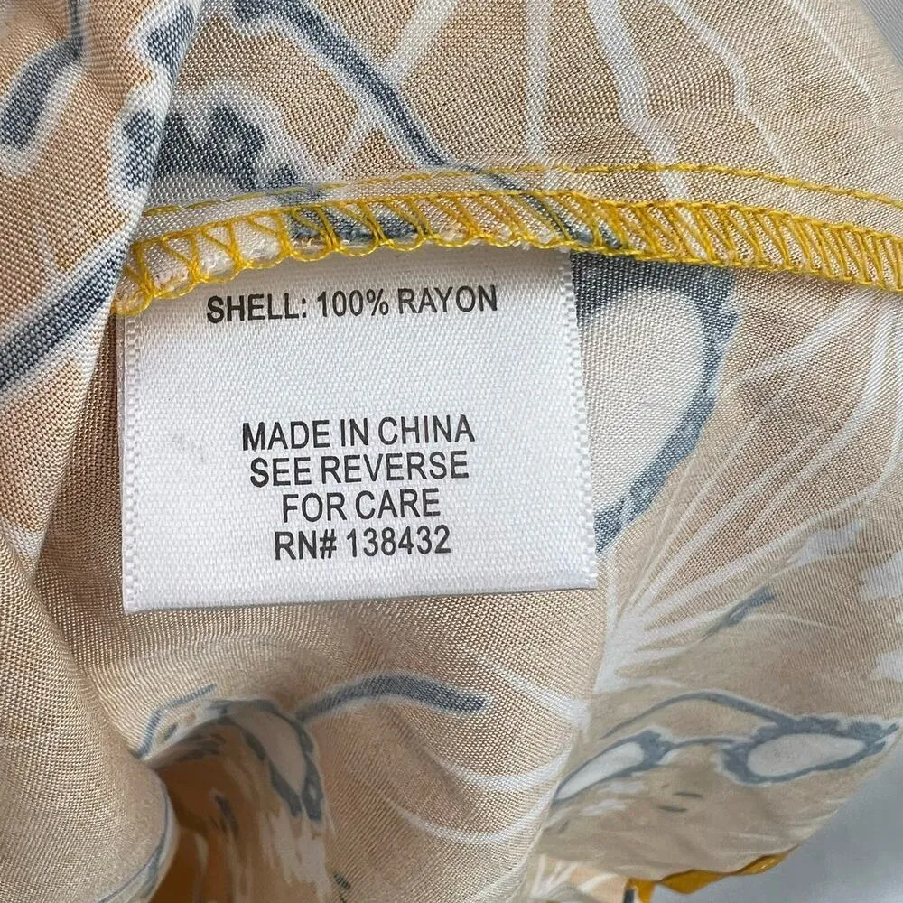 ModCloth Yellow Eyeglass Floral Dress Size Large New - Image 9