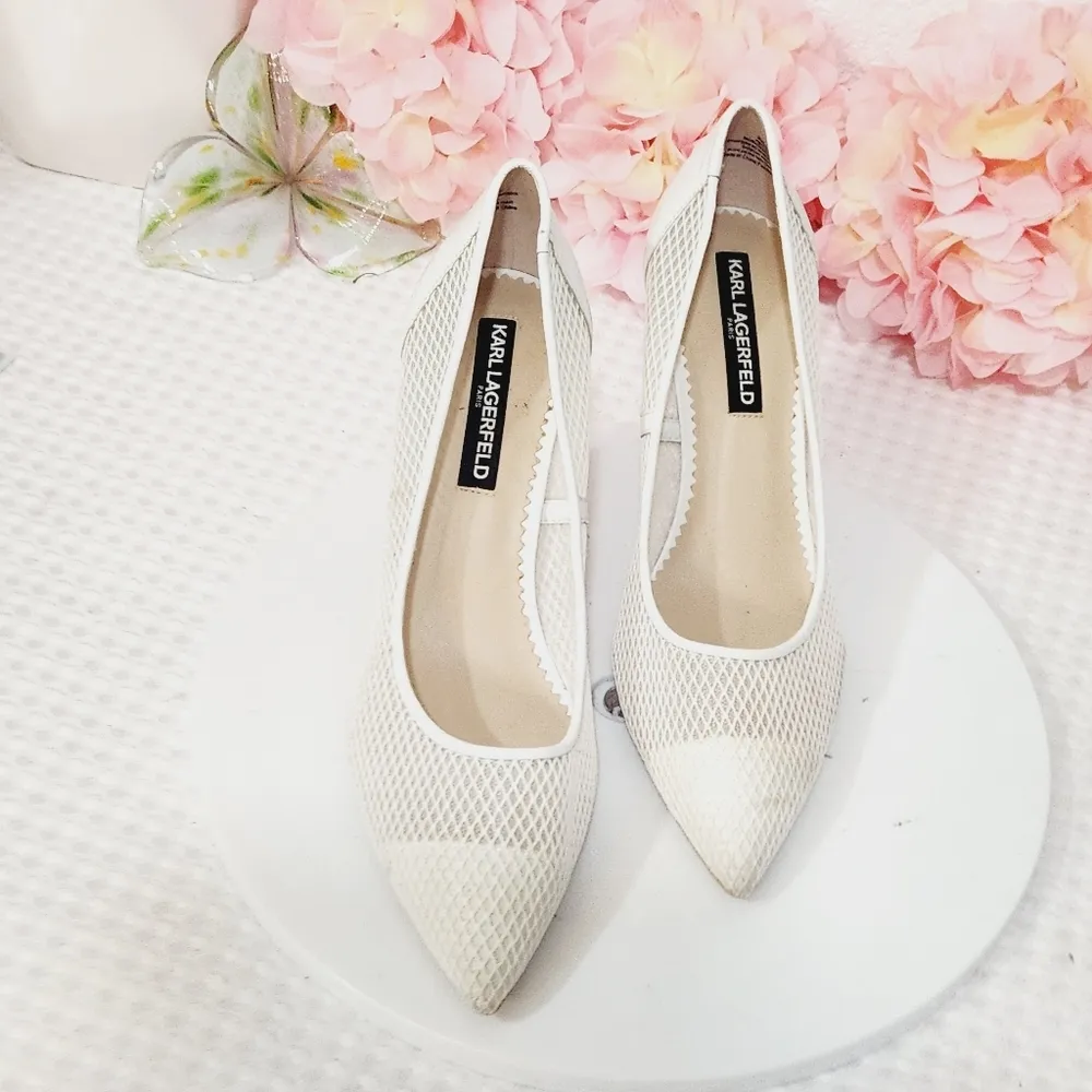 KARL Larerfeld Paris Razi Kitten Heel Pump Size 9M - Image 8