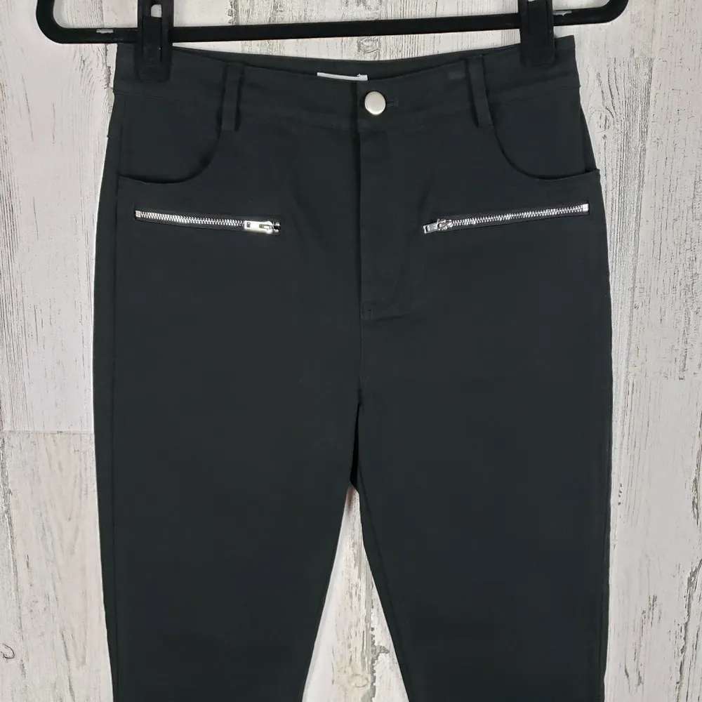 NWT Le Lis Stretchy Skinny Heavy Twill Moto Zipper Pants Women's - Image 3