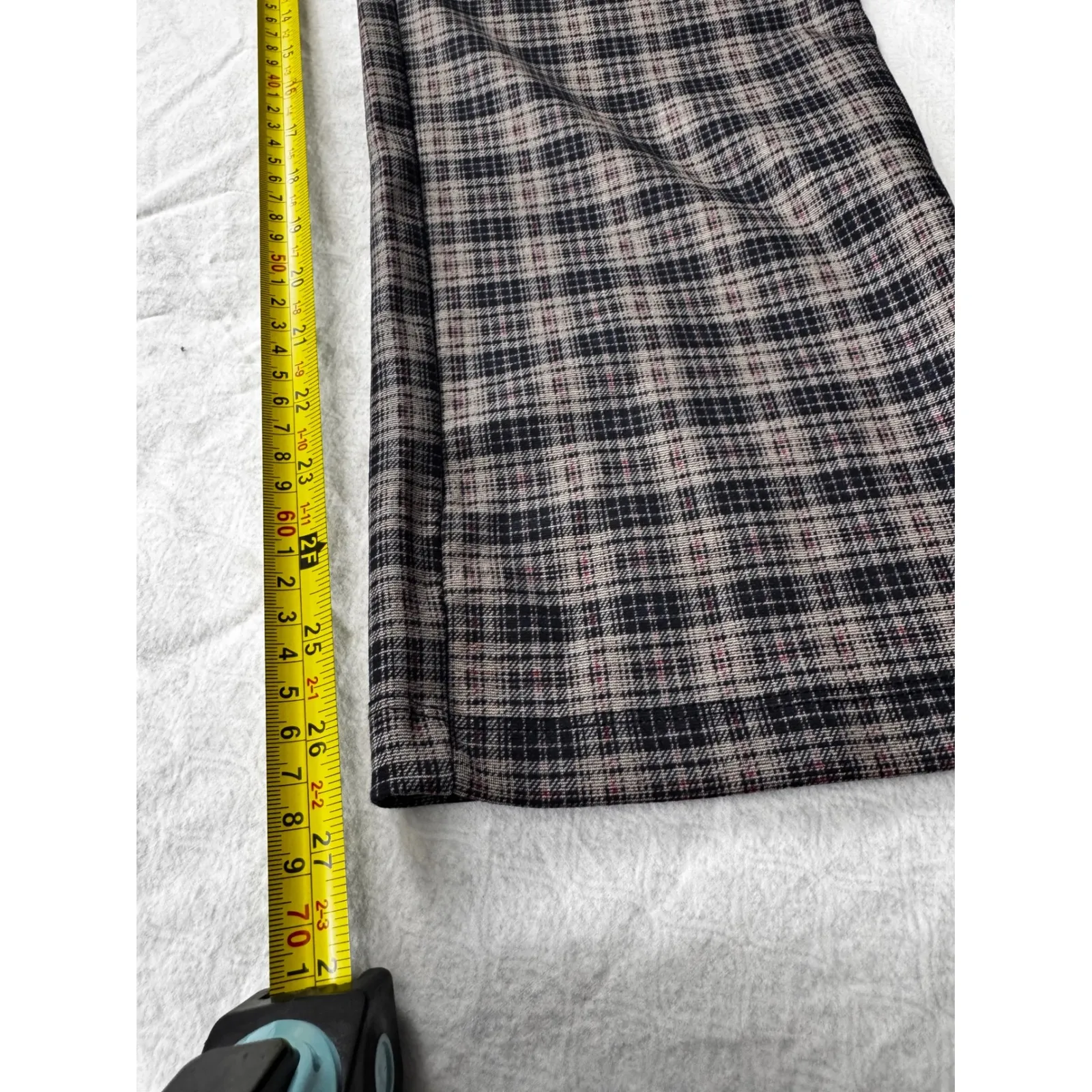 Sanctuary Plaid Stretch Crop Pants Womens XL Elastic Waist Casual Career Trouser - Image 11