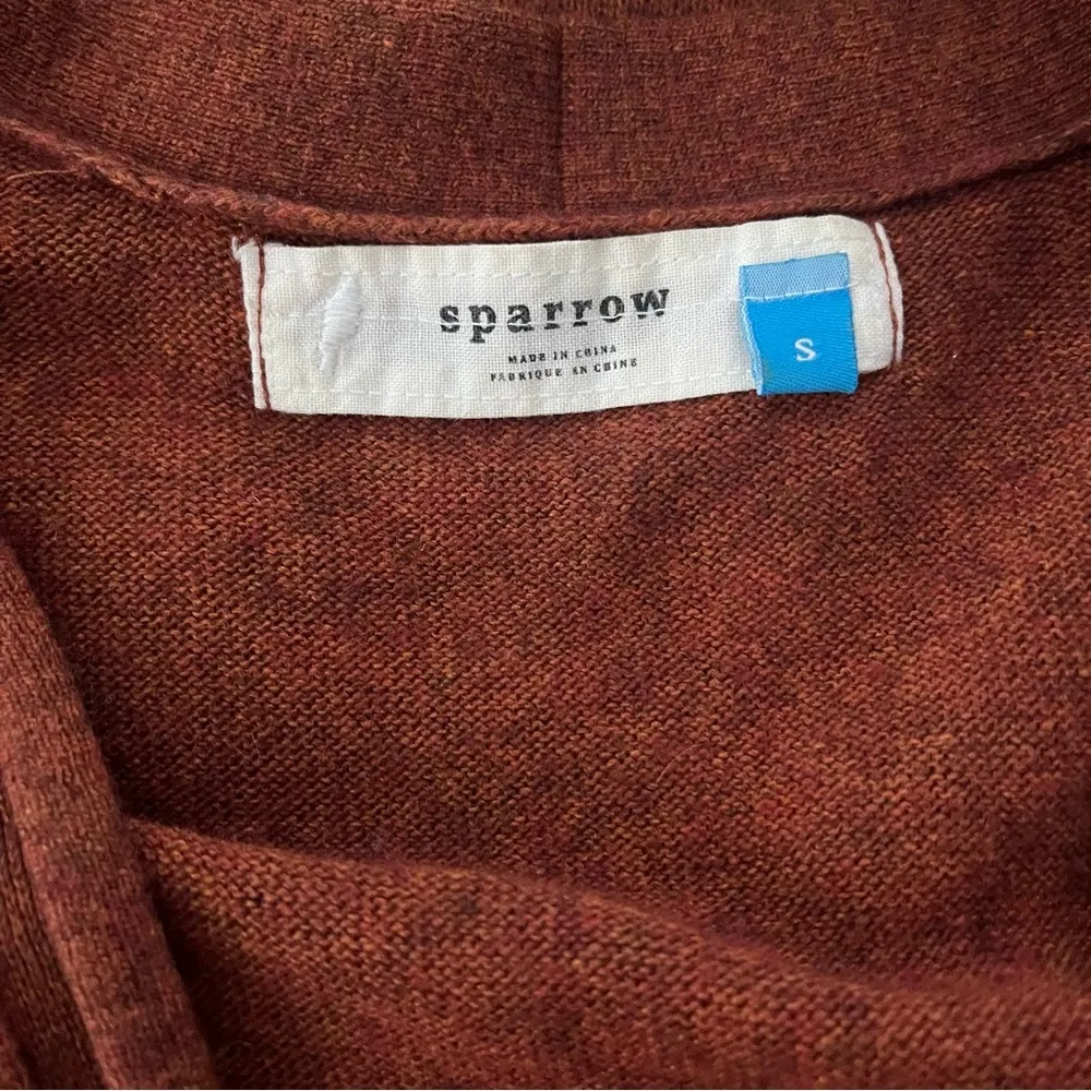 Anthropologie Sparrow Rust Cinched Waist Sweater Dress, Sz S - Image 9