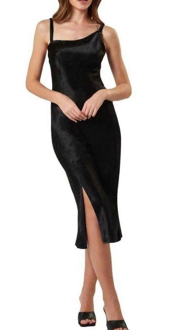 Black Satin Dress - Image 7