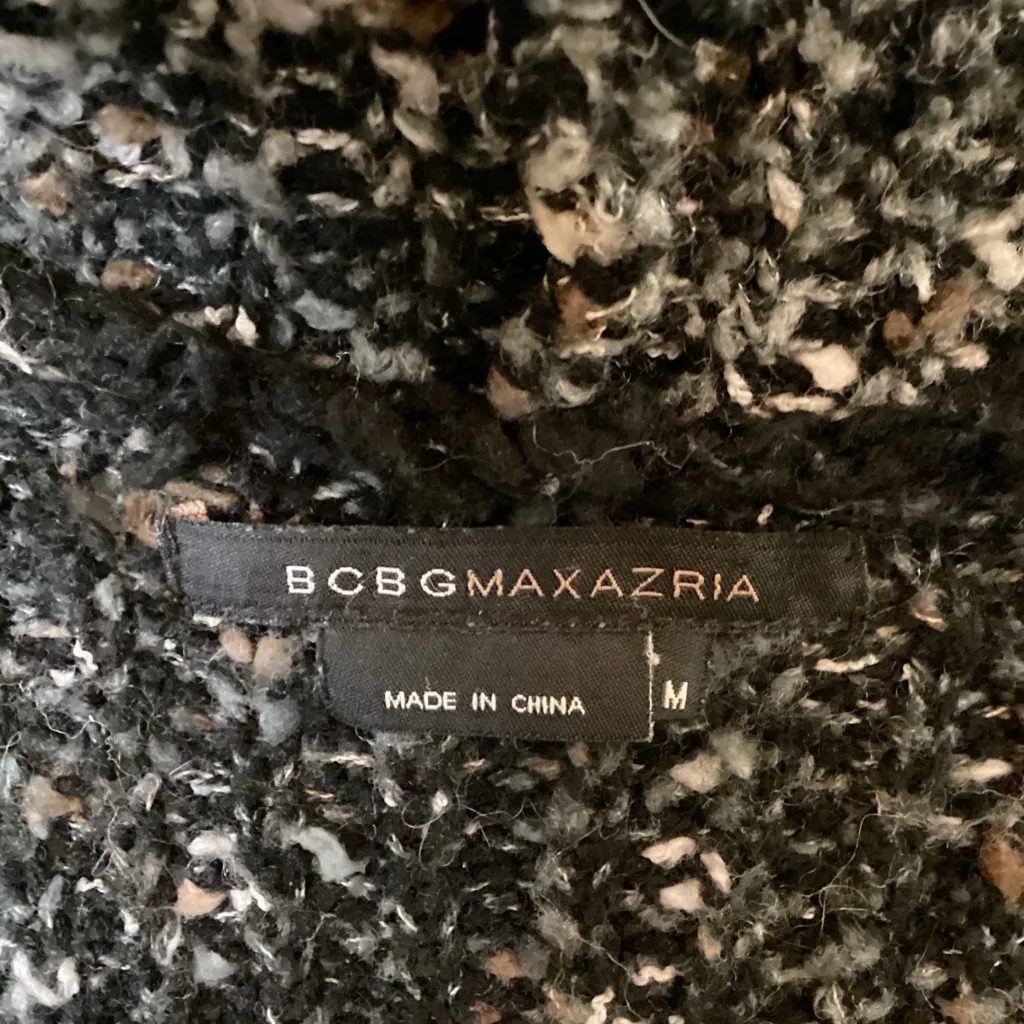 BCBGMaxAzria Multicolored Textured‎ Knit Sweater with Snap Button - Image 5