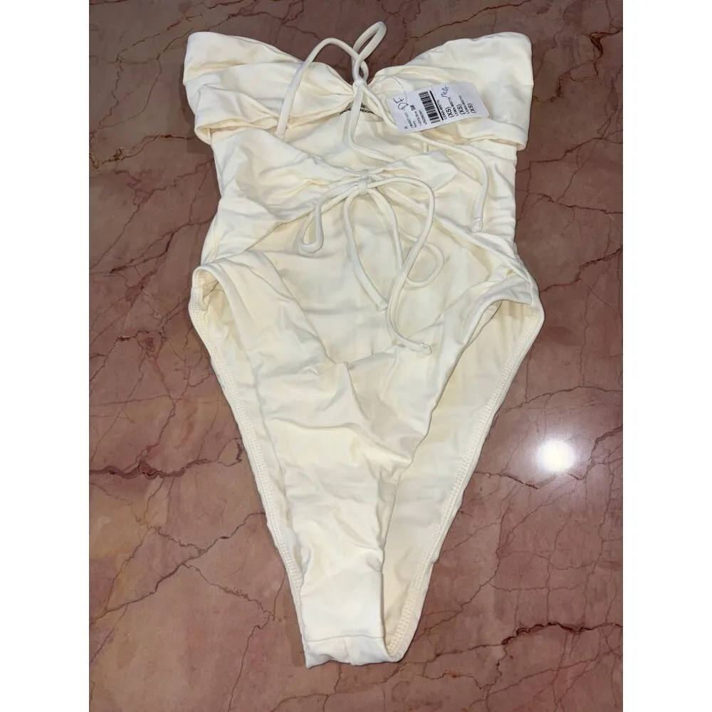 lovewave the Nadine One Piece in Ivory XSmall New Womens Swimsuit - Image 4