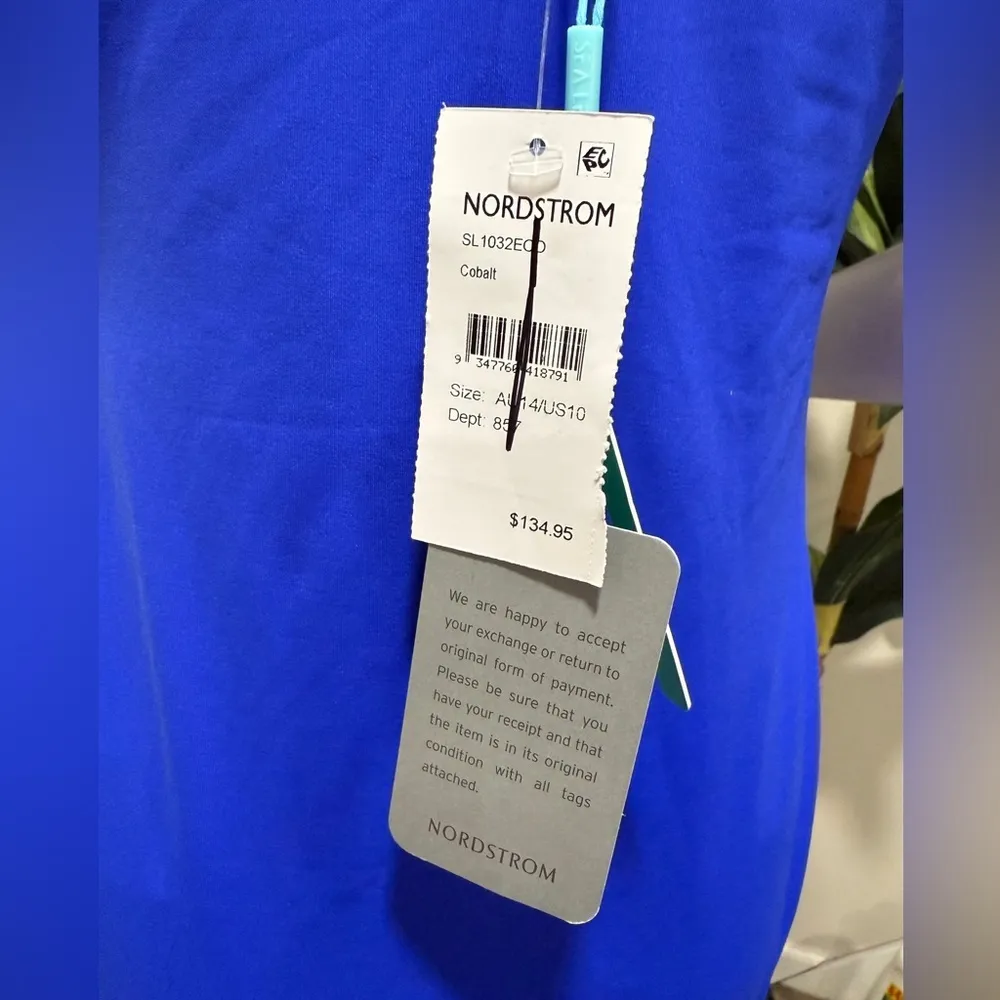 Sea Level Eco Essentials Swimsuit US 10 Cobalt Blue Square Neck One Piece NWT - Image 9