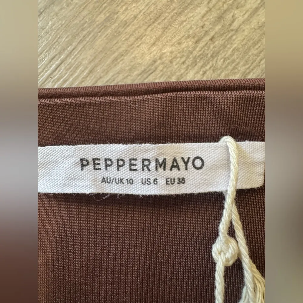 PEPERMAYO solace soul Chic Brown Maxi Skirt with Flowing 🤍 - Image 12